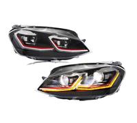 Himwqfuh Faros Delanteros Para VW Para Golf 7 MK7 VII 2013-2017 Conjunto De Lámparas Delanteras Señal Giro Secuencial No Apto Para Faros LED Modelo GTI Xenon