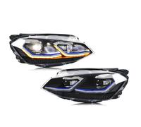 Himwqfuh Faros Delanteros Para VW Para Golf 7 MK7 VII 2013-2017 Conjunto De Lámparas Delanteras Señal Giro Secuencial No Apto Para Faros LED Modelo GTI Xenon