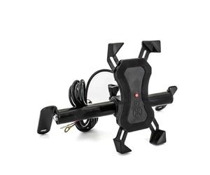 Himwqfuh GPS Soporte Navegaci para SMY JOYMAX Z 300 para CRUISYM 2017-2019 Accesorios para Motocicleta GPS/Smartphone Soporte Adaptador para GPS De Matrícula(CM-USB Charging)