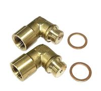 Himwqfuh Sonda Lambda Coche 2 Uds Universal M18x1.5 Rosca 90 Grados Adaptador De Sensor De Oxígeno Codo De Latón Conector De Accesorio Automático Coche Conjunto Sensor O2(JXSS026-2PCS)