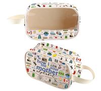 HIMYM - Bolsa transparente con cremallera para maquillaje inspirada en el programa de televisión Ted Mosby, regalo para amantes de Ted Mosby, Howimbag