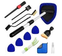 HiNADA Limpieza Total Coche Kit, Profesional de 13 Piezas Cepillos- para Interior (Cuero, Salpicadero, Rejillas) y Exterior (Llantas, Motor, Cristales)