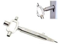 Hinapan 1 llave de arquitecto con escala de medición, llave de construcción universal, herramientas de medición e inspección, llave de armario eléctrico, llave universal, llave de obra con calibrador