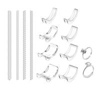 Hinapan 12 reductores de anillos invisibles, inserto transparente de silicona en varios tamaños, ajuste universal de tamaño de anillo para todos los anillos de mujeres y hombres
