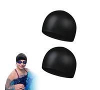 Hinapan 2 gorros de ducha de silicona suave, impermeables y elásticos, para hombre y mujer, cómodos y reutilizables, para piscina, ducha y uso diario