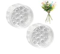 Hinapan 2 soportes transparentes para flores en espiral, para flores de ikebana y ramos, soporte estable para arreglos floreros, bodas y decoración del hogar