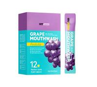 Hinapan Enjuague Bucal en Miniatura para Viaje 20 Unidades, Portátil para un Aliento Fresco en Cualquier Lugar, Solución de Higiene Oral Práctica, Ideal para el Bolso, el Trabajo(Uva)