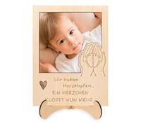 Hinapan Marco de fotos magnético de madera, pequeño marco de mesa como bonito regalo de fotos para embarazadas para la proclamación del bebé, regalo perfecto para embarazadas