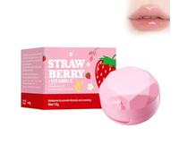 Hinapan Mascarilla Labios Fresa, Vitamina C Hidratante Labios, Bálsamo Labial Nocturno Nutritivo, Previene la Sequedad y las Grietas, Reduce las Líneas Finas, Cuidado Labial Reparador