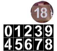 Hinapan Plantillas de números grandes reutilizables, 30,5 cm, para direcciones y proyectos creativos, Plástico