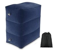 HINATAA Almohada Inflable de Viaje para Reposapiés, Multifunción, Ajustable en Alturas de Viaje, Portátil de 3 Capas, Almohada de Viaje, Reposapiés, para Niños que Duermen