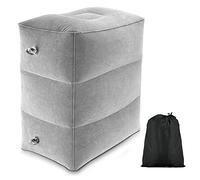 HINATAA Almohada Inflable de Viaje para Reposapiés, Multifunción, Ajustable en Alturas de Viaje, Portátil de 3 Capas, Almohada de Viaje, Reposapiés, para Niños que Duermen