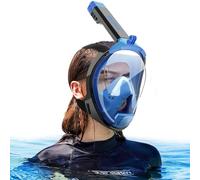 HINATAA Máscara de Buceo, Diseño de Doble Bola Flotante, Anti-Vaho, con Montaje de Snorkel Desmontable, para Adultos y Jóvenes (Azul, S/M)