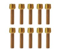HINAYOSAN 10 tornillos M5 x 20 mm para bicicleta, tornillos de acero de alta precisión, cónicos con arandela, pernos de cubierta superior para bicicletas