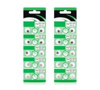 HINAYOSAN 10 unidades/20 pilas alcalinas AG0 LR521 de 1,5 V LR521 de larga duración para calculadoras de relojes