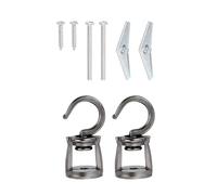 HINAYOSAN 2 ganchos de techo elegantes para colgar luz y plantas, accesorio de construcción de metal resistente para uso en interiores, gancho de ahorro de espacio