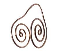 HINAYOSAN 3. Brazalete helicoidal de cobre de alambre grueso hecho a mano, joyería ajustable para atención plena, conexión a tierra ajustable, talla única, como se describe