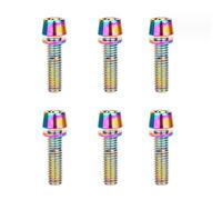 HINAYOSAN 6 tornillos hexagonales cónicos de acero inoxidable con arandelas, pernos de cubierta superior para bicicleta, 6 unidades