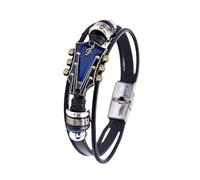 HINAYOSAN Accesorio de muñeca de cuero hecho a mano, multicapa, para uso diario, textura de cuero para hombre, accesorios de concierto, talla única, como se describe