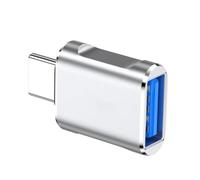 HINAYOSAN Adaptador de metal de transferencia de datos de 10 Gbps y carga rápida de 100 W con diseño compacto de sobrecalentamiento, convertidor USB tipo C OTG