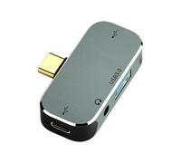 HINAYOSAN Adaptadores USB C portátiles compatibles con transmisión de video HDTV 4K, transferencia rápida de datos, enchufes de puerto A y concentradores Play C