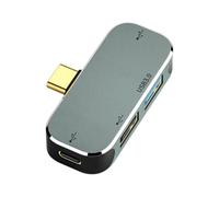 HINAYOSAN Adaptadores USB C portátiles compatibles con transmisión de video HDTV 4K, transferencia rápida de datos, enchufes de puerto A y concentradores Play C