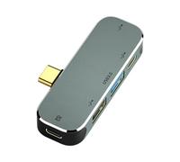 HINAYOSAN Adaptadores USB C portátiles compatibles con transmisión de video HDTV 4K, transferencia rápida de datos, enchufes de puerto A y concentradores Play C