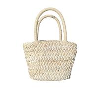 HINAYOSAN Bolsa de paja para mujer, bolsa tejida para playa, vacaciones, regalo, compras, pequeñas bolsas de paja para mujeres, Con forro, One Size