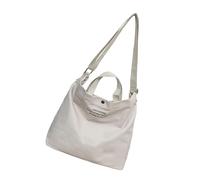 HINAYOSAN Bolso cruzado de lona de moda para viajes escolares, uso diario, compartimento grande, para estudiantes, bolsa de hombro, bolsa de libro, correa ajustable, White, One Size