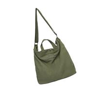 HINAYOSAN Bolso cruzado de lona de moda para viajes escolares, uso diario, compartimento grande, para estudiantes, bolsa de hombro, bolsa de libro, correa ajustable, Green, One Size