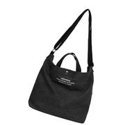 HINAYOSAN Bolso cruzado de lona de moda para viajes escolares, uso diario, compartimento grande, para estudiantes, bolsa de hombro, bolsa de libro, correa ajustable, Black, One Size