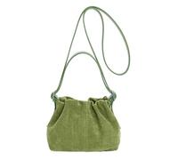 HINAYOSAN Bolso de hombro de ante de moda para mujer, bolso de mano retro Hobos con asa superior, para viajes, universidad, trabajo, bolso de mano holgado para mujer, Green, One Size