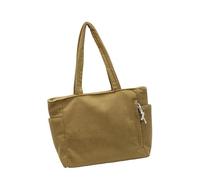 HINAYOSAN Bolso de mano de pana para mujer, color sólido, axila, escuela, gran capacidad, hombro, pana, simple, axila, viajes, hombro de gran capacidad, Amarillo, One Size