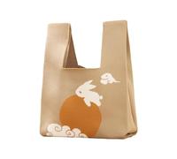 HINAYOSAN Bolso de mano de punto de luna de moda para llevar tus artículos esenciales en esta bolsa de mano para festival de luna para la, b, One Size