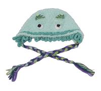 HINAYOSAN Bonita gorra de punto de felpa de monstruos para esquí, senderismo, tamaño dama, resistente al viento, con solapa trenzada para las orejas, accesorio de moda, Lago Azul, Talla única