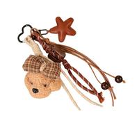 HINAYOSAN Bonito llavero con colgante de muñeca de felpa trenzada para mochila, bolso, bolso, decoración, accesorios