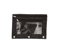 HINAYOSAN Carpeta de 3 anillas, estuche con doble cremallera, bolsa para bolígrafos, archivos, accesorios escolares para estudiantes, Black