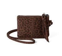 HINAYOSAN Cartera de piel sintética con diseño de leopardo para monedas y llaves, bolsillo para cambio de monedero con cordón, monedero para mujer, práctica cartera de identificación, Estampado de