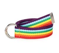 HINAYOSAN Cinturón de cadena trenzado de arco iris para mujer, baile, banquete, club, fiesta, LGBTQ+, arco iris, elegante, tejido a la moda, Correa arcoíris 75, Talla única
