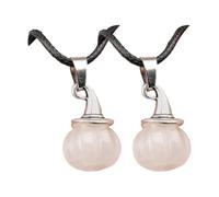 HINAYOSAN Collar con colgante de sombrero de bruja de calabaza hecho a mano con cordón negro ajustable, unisex, ágata, joyería, regalo, collar unisex de cordón negro, talla única, como se describe