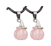 HINAYOSAN Collar con colgante de sombrero de bruja de calabaza hecho a mano con cordón negro ajustable, unisex, ágata, joyería, regalo, collar unisex de cordón negro, talla única, como se describe