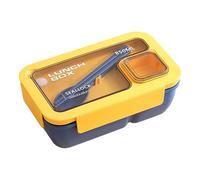 HINAYOSAN Contenedor de almuerzo de múltiples secciones con tapa sellada, diseño recalentable para microondas para separación de alimentos fríos y calientes, compartimento a prueba de fugas