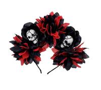 HINAYOSAN Corona de rosas mexicanas con corona de flores, diadema de esqueleto floral, diadema de Halloween, Dias Des Los Muerto, fiesta de disfraces, corona de flores