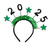 HINAYOSAN Diadema brillante de Año Nuevo 2025 con purpurina dorada con números para cuenta regresiva de Año Nuevo y festividades de Navidad, diademas duraderas para fiestas
