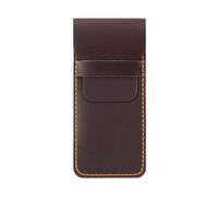 HINAYOSAN Estuche de cuero vintage con compartimento grande, portátil, organizador de plumas estilográficas, funda para hombres y mujeres, protectores de cuero hechos a mano, Brown
