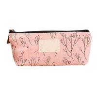 HINAYOSAN Estuche de lona para estudiantes, estuche floral para lápices para organizar suministros escolares, bolsa portátil floral, a