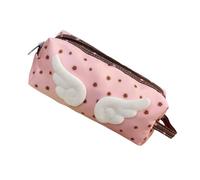 HINAYOSAN Estuche grande de felpa con asa, multiusos, bolsa portátil de almacenamiento de cosméticos para estudiantes, mujeres, adultas y mujeres, b