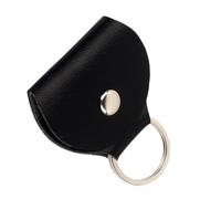 HINAYOSAN Estuche portátil para púas, llavero, bolsa de almacenamiento de púas, de piel sintética, bolsa de regalo para guitarrista, Black