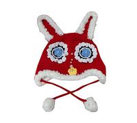 HINAYOSAN Gorro de punto lindo de monstruos de Halloween diablo gorras de invierno sombreros de punto para fotografía para adolescentes, adultos, mujeres, hombres, gorras de punto con solapa para las