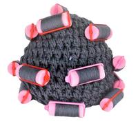 HINAYOSAN Gorro rizador de pelo para adultos, divertido gorro de punto hecho a mano, gorro de pelo rizado, bolas de máscaras, disfraz con foto